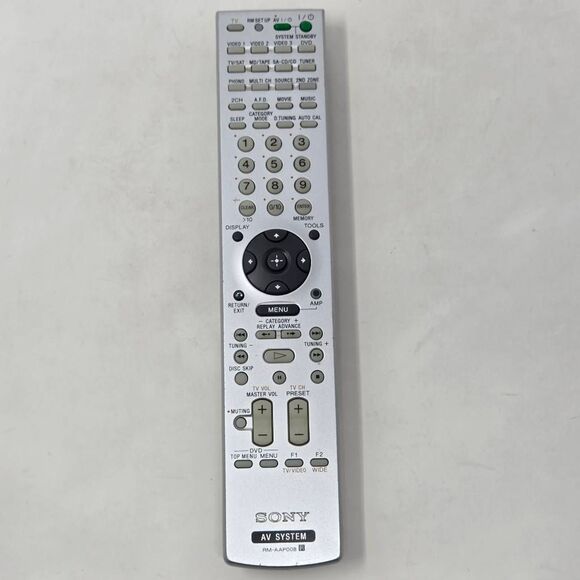 GENUINE SONY RM-AAP008 OEM AV SYSTEM HOME THEATER REMOTE CONTROL TESTED WORKS - Picture 1 of 4